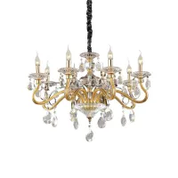 Хрустальная люстра Ideal Lux Negresco sp8 141053 Хрустальная люстра Ideal Lux Negresco sp8 141053